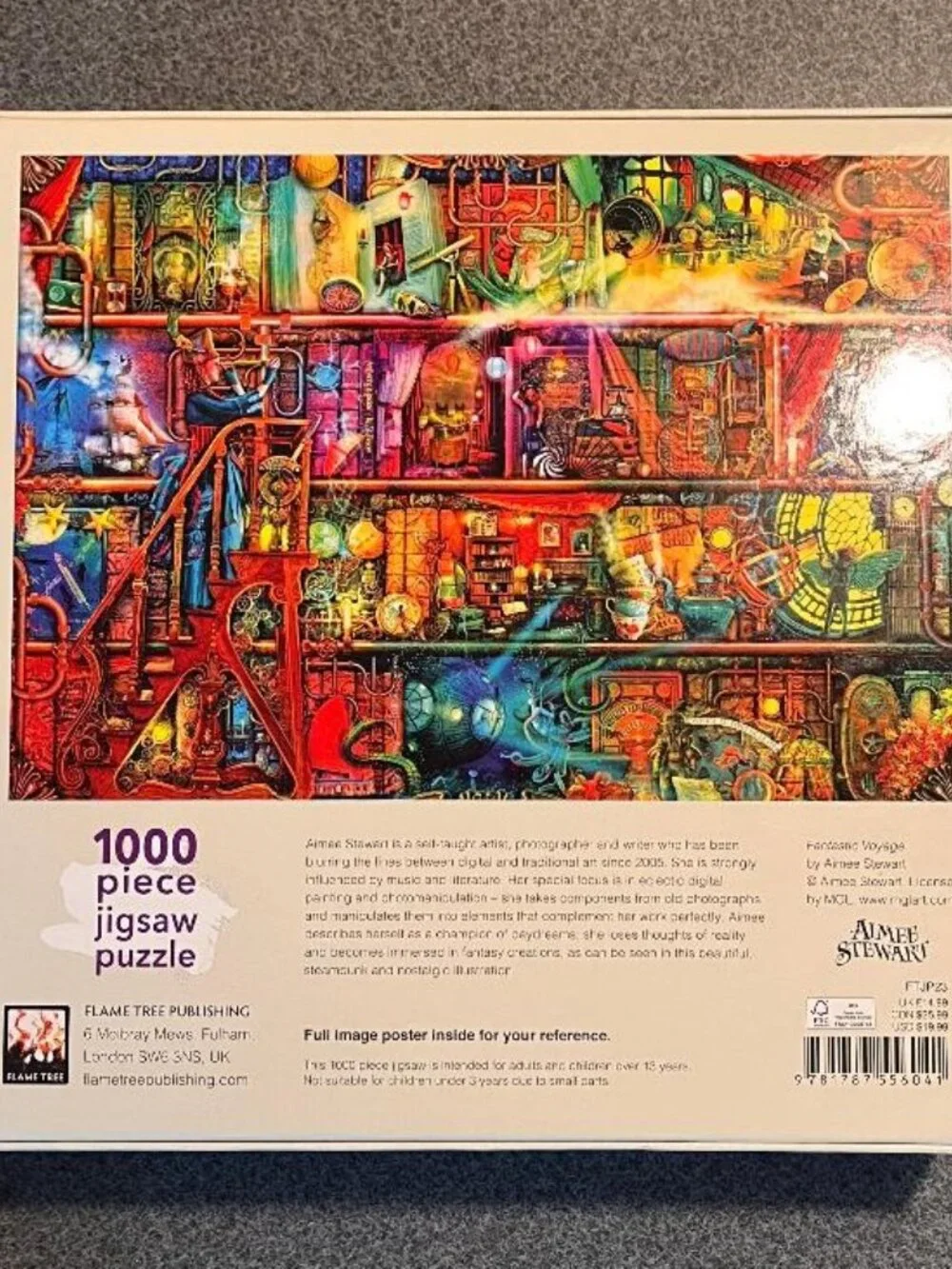 Flame Tree 1000 pc Fantastic Voyage by Aimee Stewart UK puzzle Rare + Poster